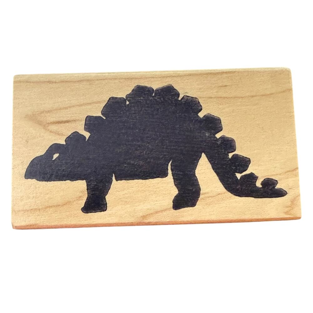 Hot Potatoes Stegosaurus Dinosaur EUC Crafting Rubber Stamp
